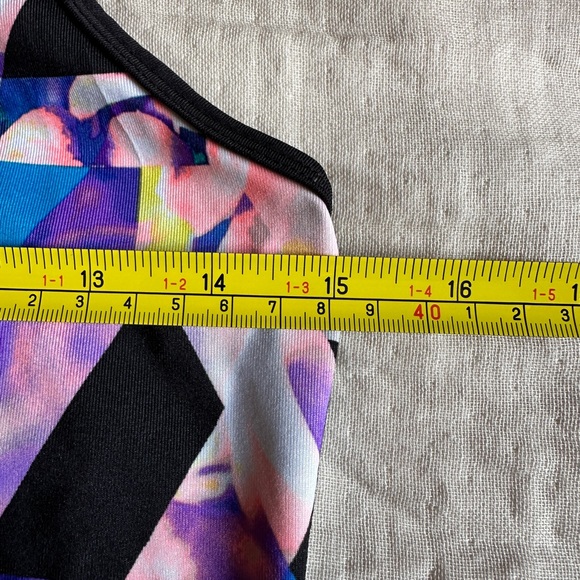 FILA Sport Racerback Tank Graphic Black and White with Neon - Picture 3 of 6